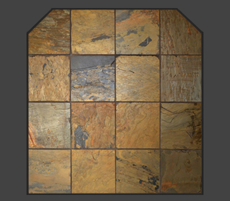 black slate hearth pad